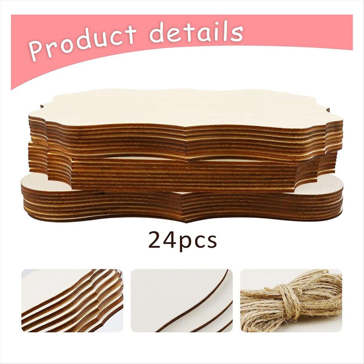 Art Craft Door - A56K 24 Pcs Papan Kayu Gantung