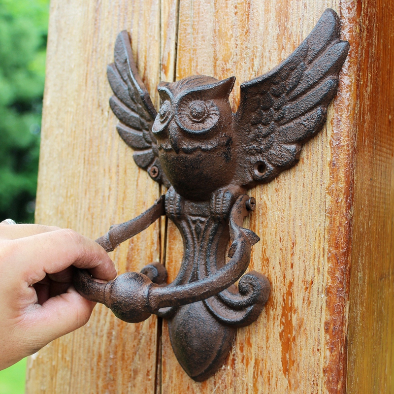 Art Craft Door - Pedesaan Burung Hantu Besi Cor Pintu