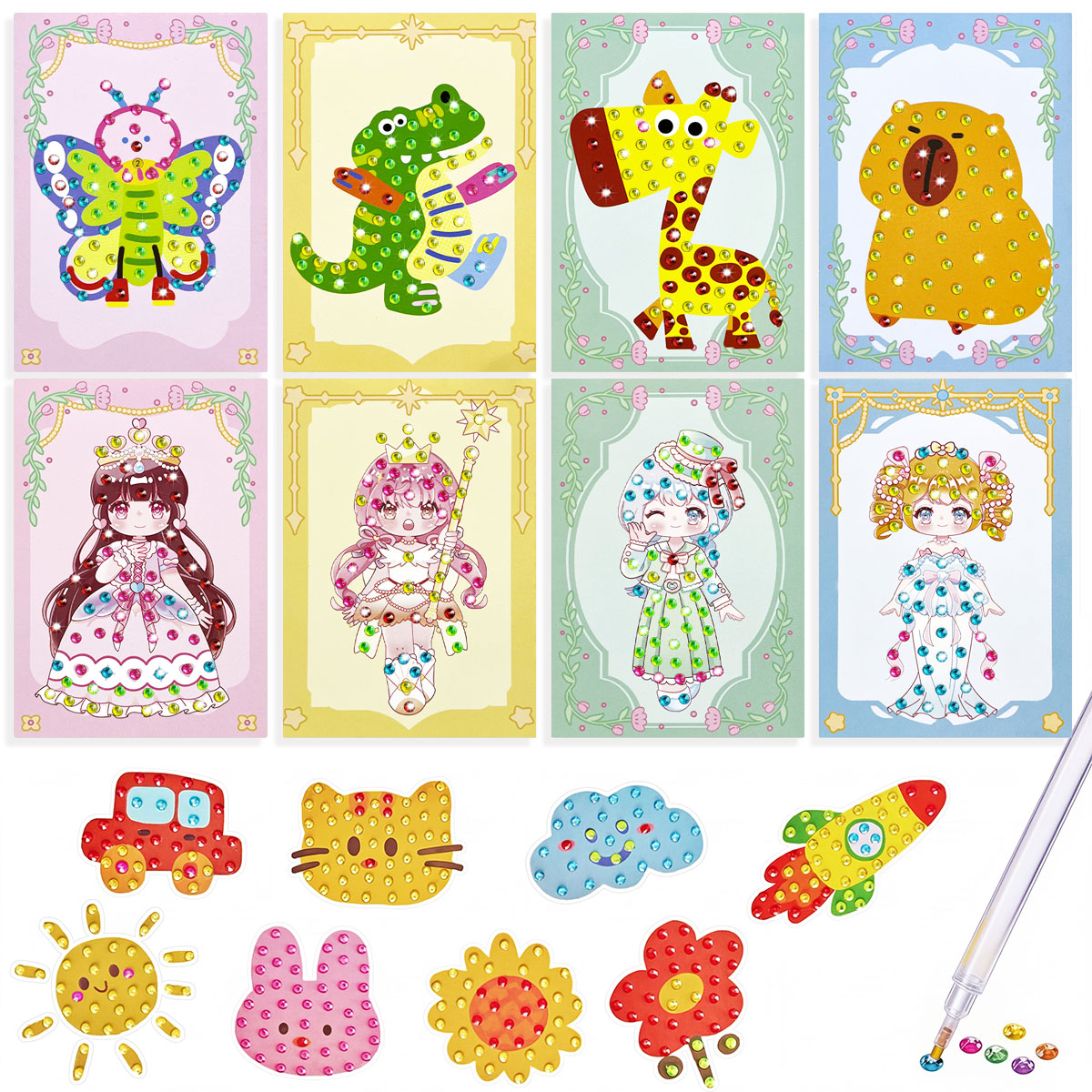 Art Craft Number - 16 Pcs Perlengkapan Gem Kit DIY