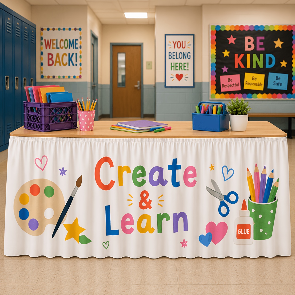 Art Craft Class - 1 taplak meja, set taplak meja