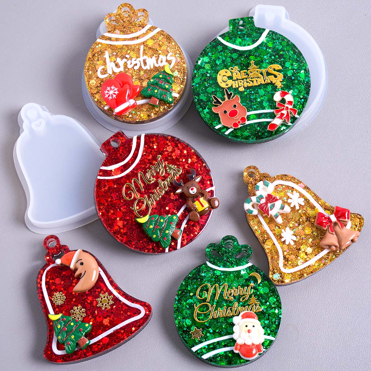 Art Craft Model - Cetakan Silikon Liontin Tag Natal DIY