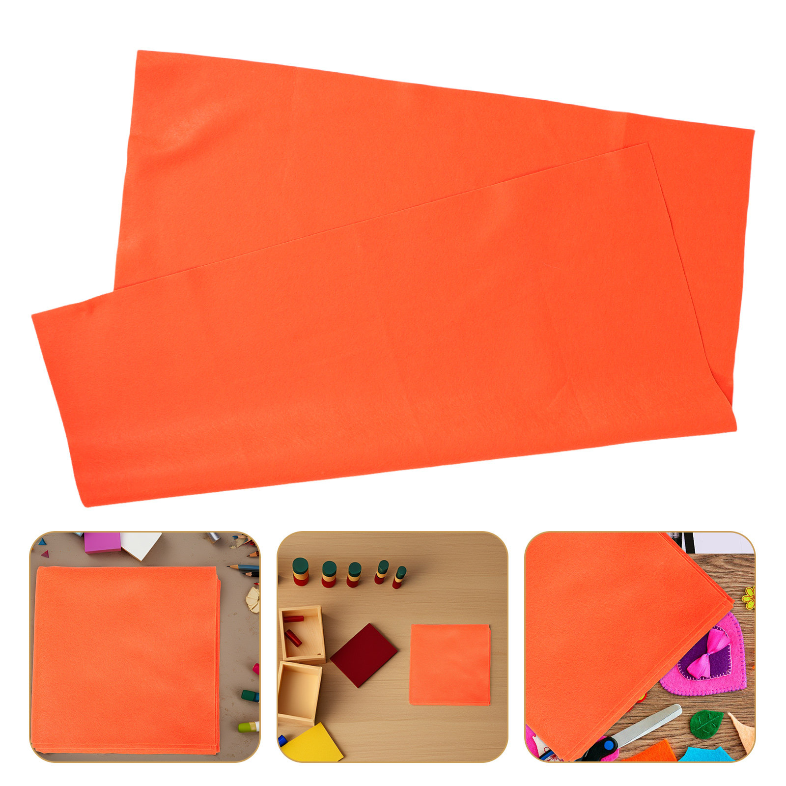 Art Craft Class - Kain Felt Oranye Lembut Fleksibel Tahan