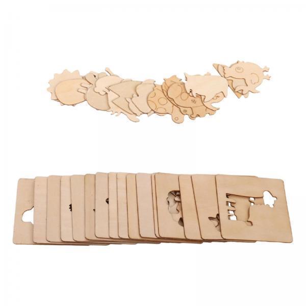 Art Craft For Preschoolers - Stensil Gambar Anak-Anak dari Kayu, Template