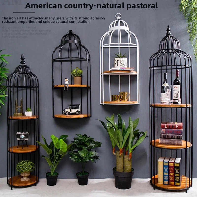 Rak sangkar burung besi antik, - Art Craft Door ulasan dan harga