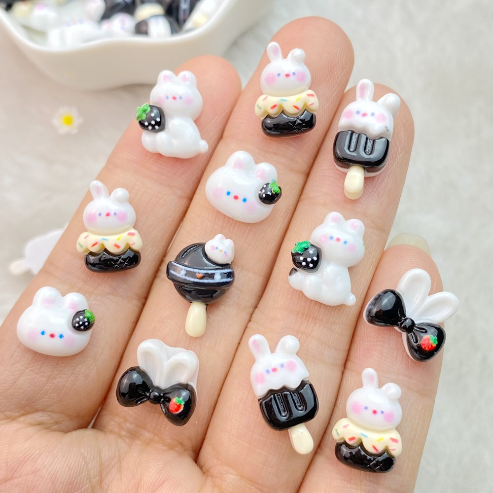 20 buah campuran seni kuku Res - Art Craft Rabbit ulasan dan harga