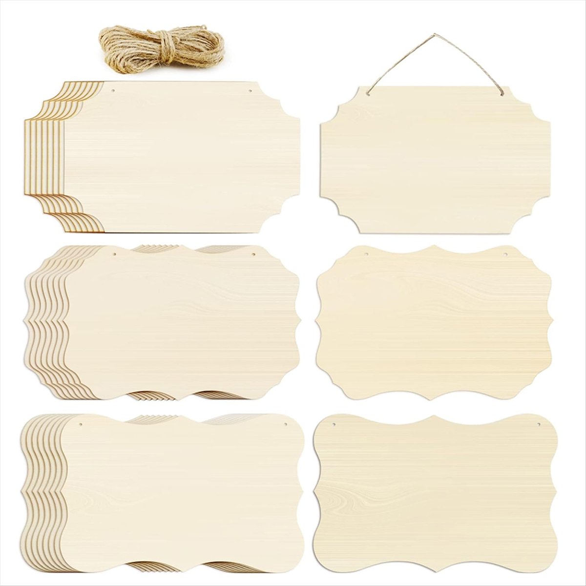 A56K 24 Pcs Papan Kayu Gantung - Art Craft Door ulasan dan harga