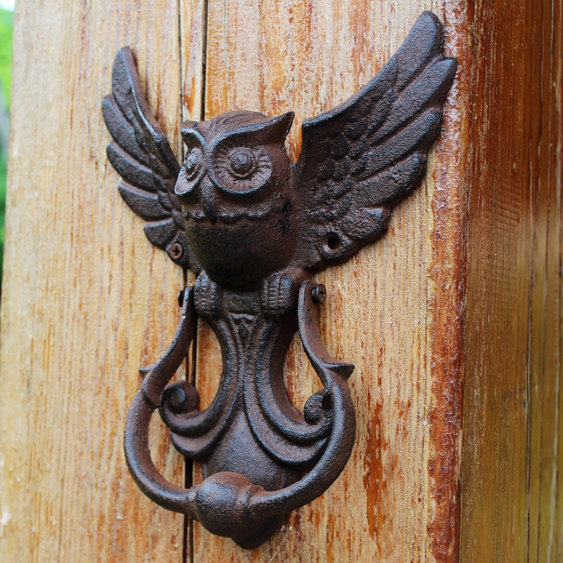 Pedesaan Burung Hantu Besi Cor - Art Craft Door ulasan dan harga