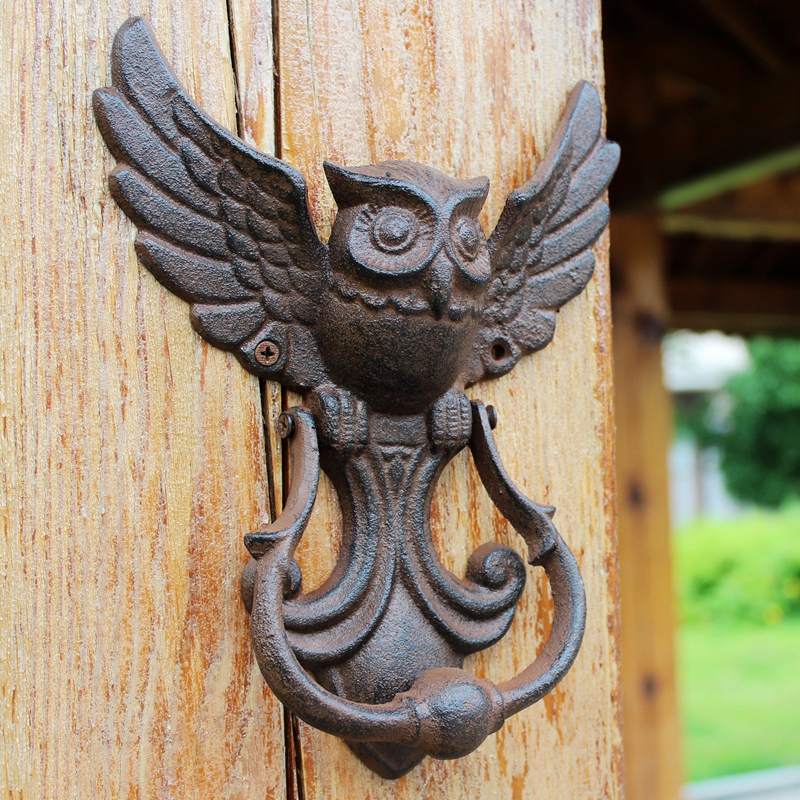 Pedesaan Burung Hantu Besi Cor - Art Craft Door ulasan dan harga