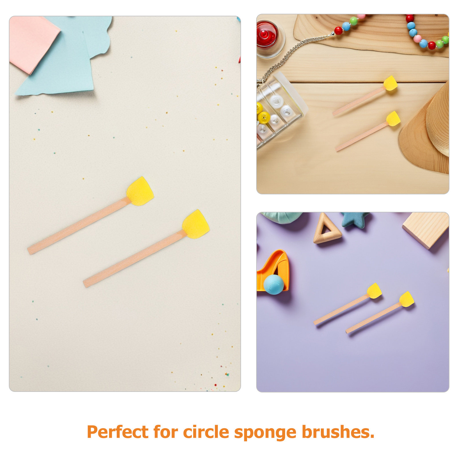 80 Buah Kuas Spons Bulat Gagan - Art Craft For Preschoolers ulasan dan harga