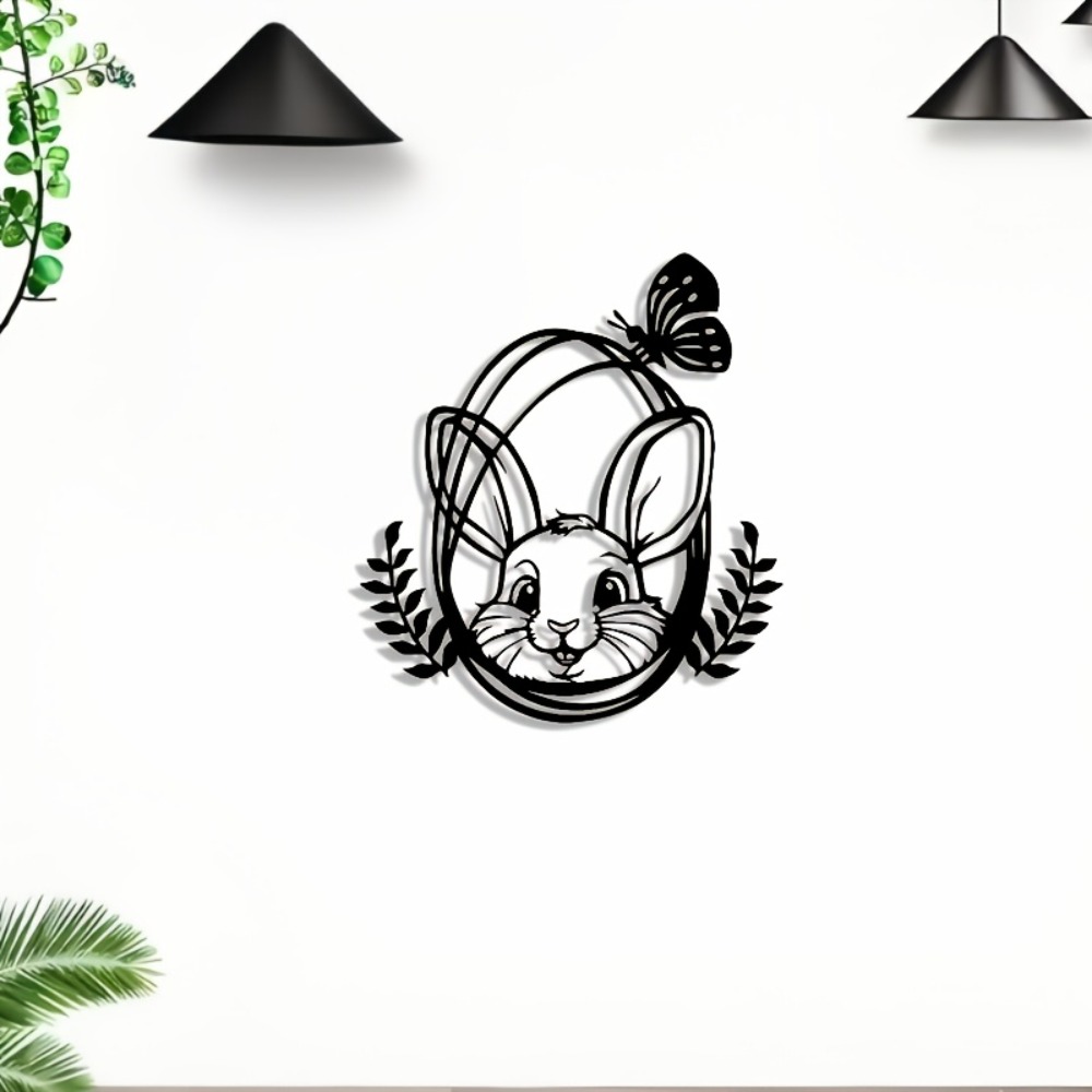 CIFBUY Seni Dinding Logam Patu - Art Craft Rabbit ulasan dan harga