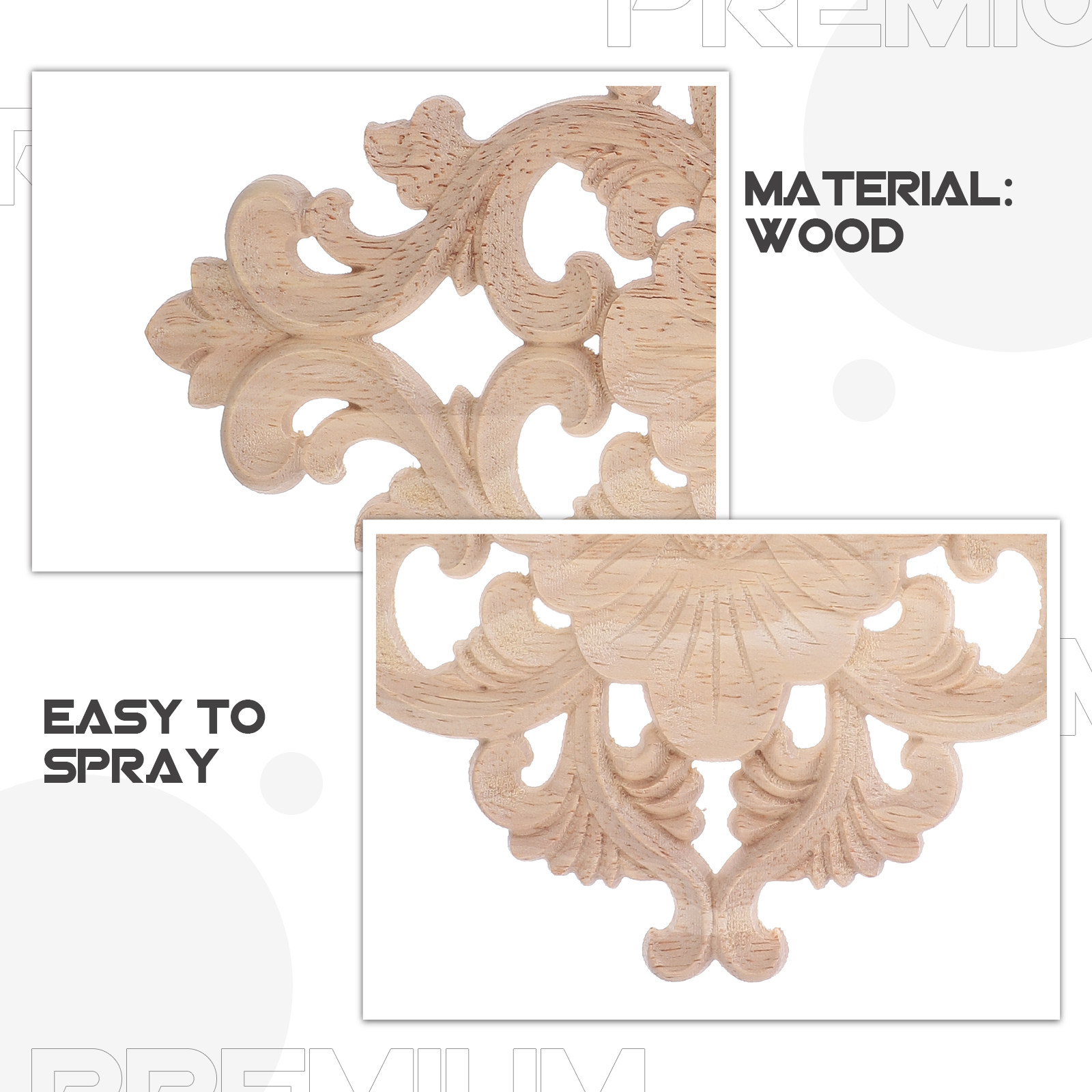 1Pcs Ukiran Kayu Solid untuk D - Art Craft Door ulasan dan harga
