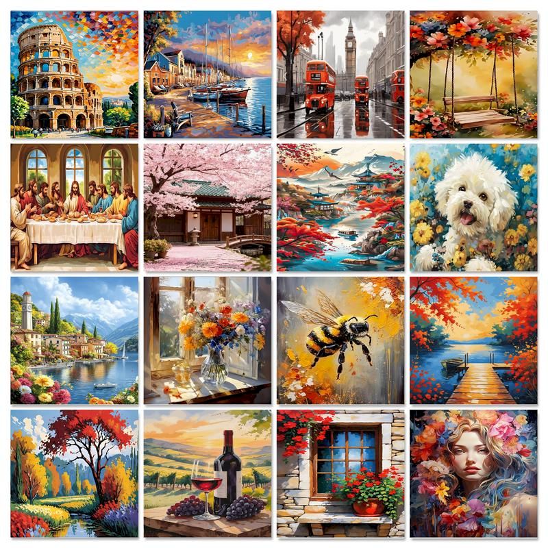 CHENISTORY Lukisan Berdasarkan - Art Craft Number ulasan dan harga