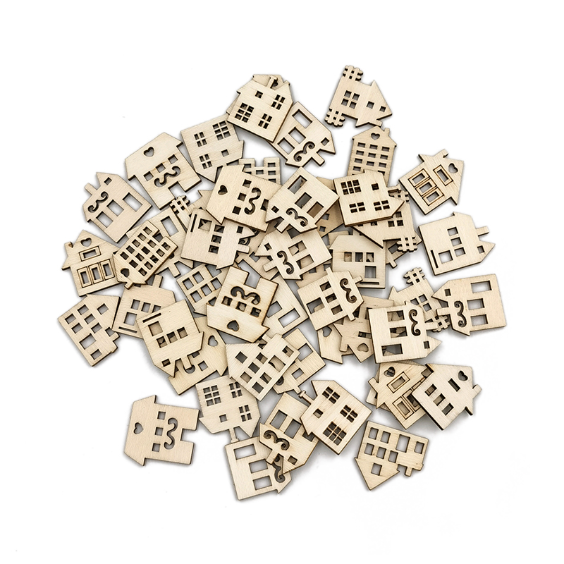 50 pcs Irisan Kayu Tanpa Cat u - Art Craft For Preschoolers ulasan dan harga