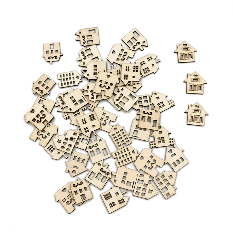 50 pcs Irisan Kayu Tanpa Cat u - Art Craft For Preschoolers ulasan dan harga